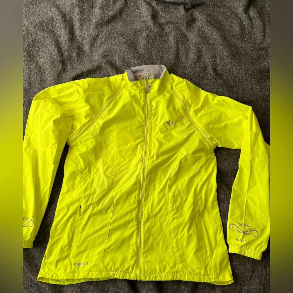 Bright yellow wind breaker